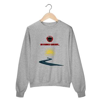 Nome do produto Um domingo qualquer - Collab Lá e de Moto Outra Vez - Unissex, Moletom Fechado