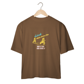 Nome do produto Ride it like you stole it - Collab Lá e de Moto Outra Vez - Unissex, 100% Algodão, Oversized