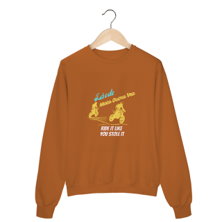 Nome do produto Ride it like you stole it - Collab Lá e de Moto Outra Vez - Unissex, Moltem Fechado