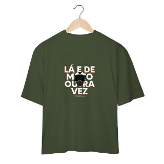 Nome do produto Lá e de Moto Outra Vez Logo - Collab Lá e de Moto Outra Vez - Unissex, 100% Algodão, Oversized