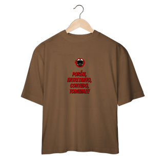 Nome do produto Porém, Entretanto, Contudo, Todavia - Collab  Lá e de Moto Outra Vez  - Unissex, 100% Algodão, Oversized