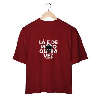 Nome do produto Lá e de Moto Outra Vez Logo - Collab Lá e de Moto Outra Vez - Unissex, 100% Algodão, Oversized