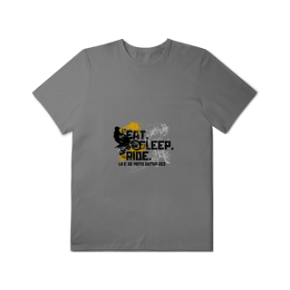 Nome do produto Eat, Sleep, Ride - Collab  Lá e de Moto Outra Vez  - Unissex, 100% Algodão, Plus Size