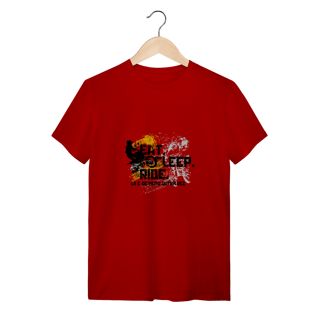 Nome do produto Eat, Sleep, Ride - Collab  Lá e de Moto Outra Vez  - Unissex, 100% Algodão