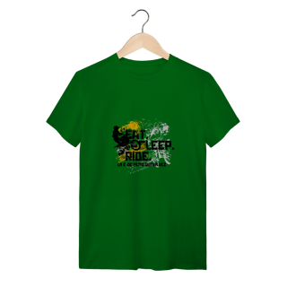 Nome do produto Eat, Sleep, Ride - Collab  Lá e de Moto Outra Vez  - Unissex, 100% Algodão