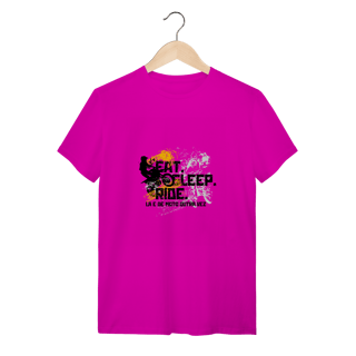 Nome do produto Eat, Sleep, Ride - Collab  Lá e de Moto Outra Vez  - Unissex, 100% Algodão