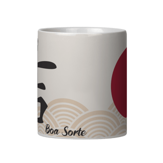Nome do produto Caneca ideograma japonês | Boa Sorte