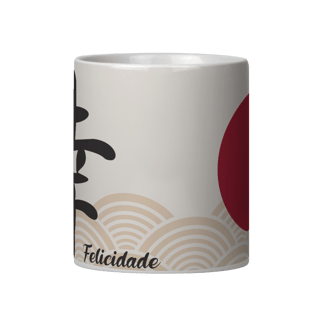 Nome do produto Camiseta ideograma japonês | Felicidade