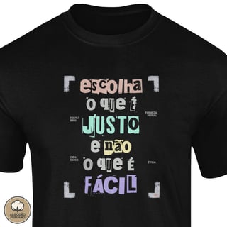 Nome do produto Escolha o justo (algodão peruano-unissex)