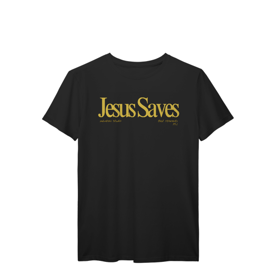 Camiseta Jesus saves yellow