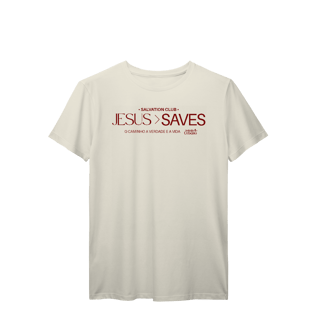 Nome do produto Camiseta Jesus Saves vinho