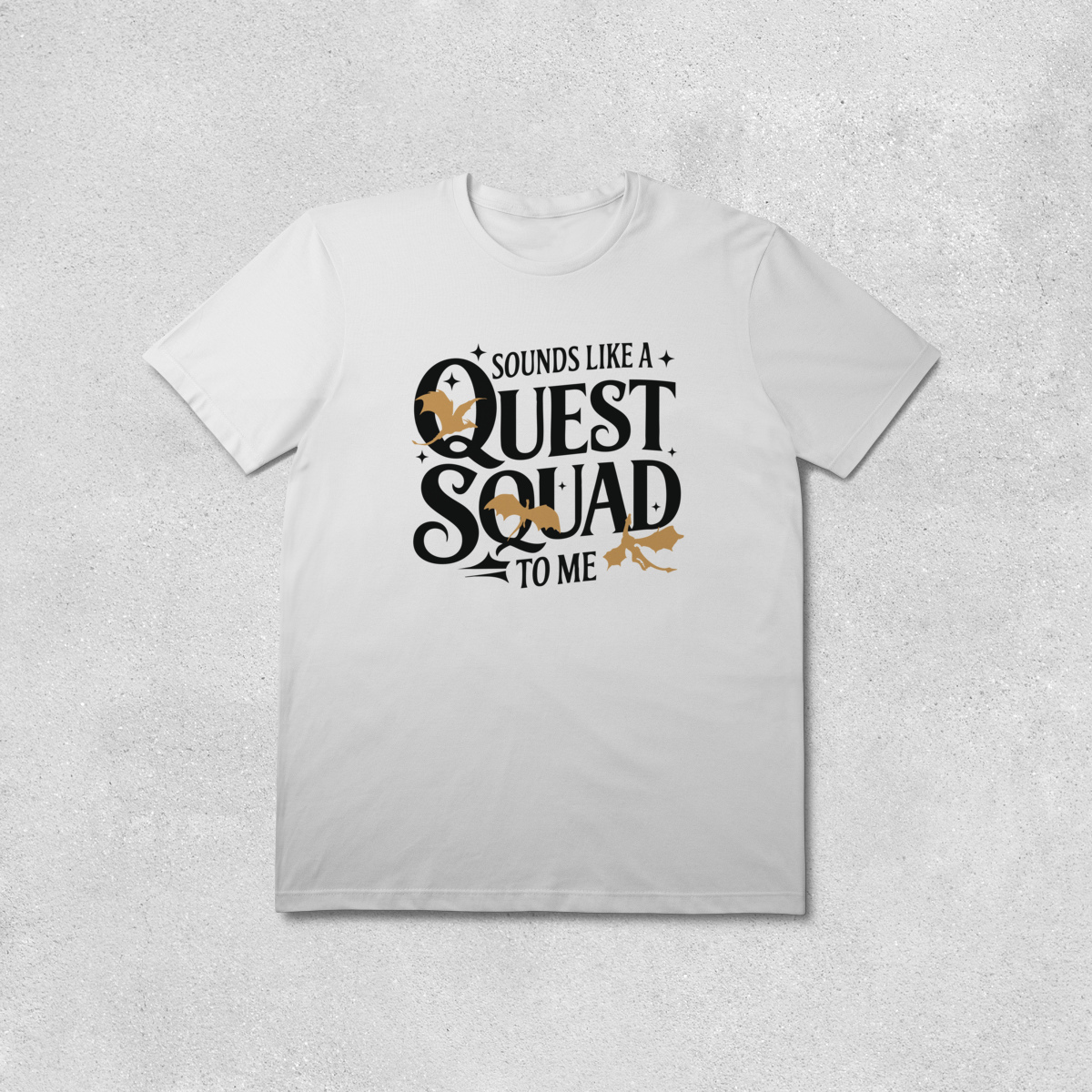 Nome do produto: CAMISETA Quest Squad - Quarta Asa