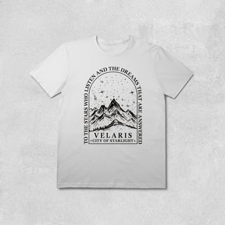 Nome do produto CAMISETA Cidade da Luz das Estrelas - ACOTAR