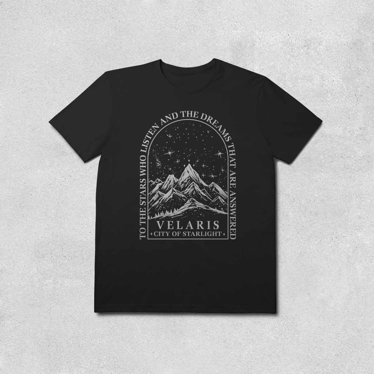 Nome do produto: CAMISETA Cidade da Luz das Estrelas - ACOTAR