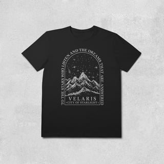 Nome do produto CAMISETA Cidade da Luz das Estrelas - ACOTAR