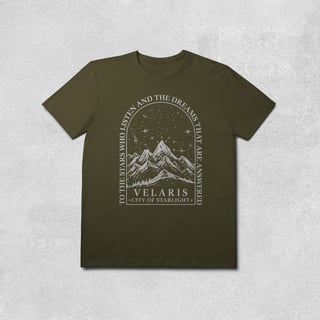 Nome do produto CAMISETA Cidade da Luz das Estrelas - ACOTAR