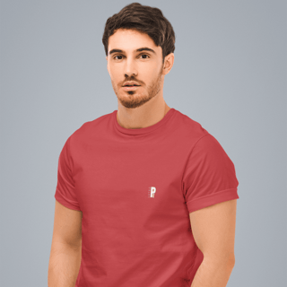 Unissex | Básica Algodão Premium Letra Pê - Vermelha