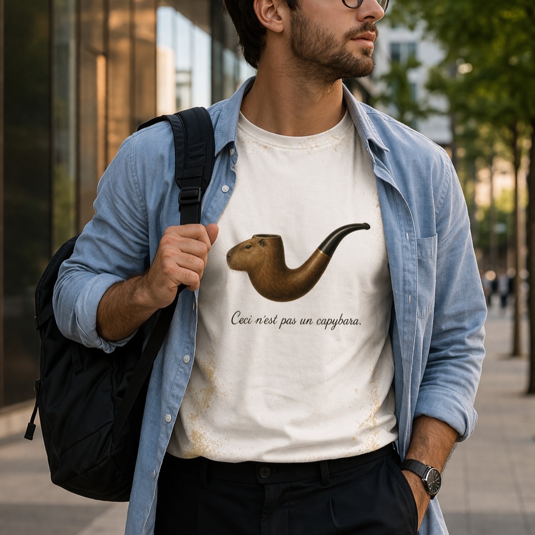 Nome do produto: Isso não é uma capivara (René Magritte)