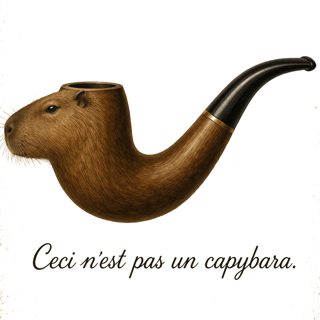 Nome do produto Isso não é uma capivara (René Magritte)
