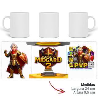 Nome do produto Caneca Mágica – Rei do PVP de Midgard