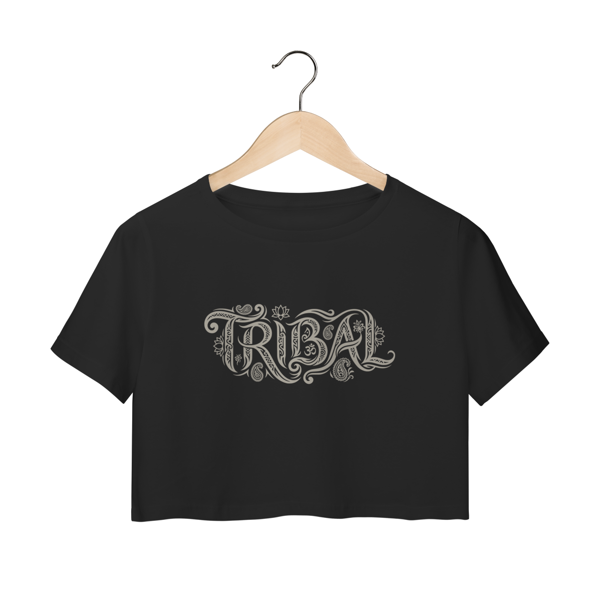 Nome do produto: Cropped Tribal (preto) - Coleção Tribal ATS/FCBD