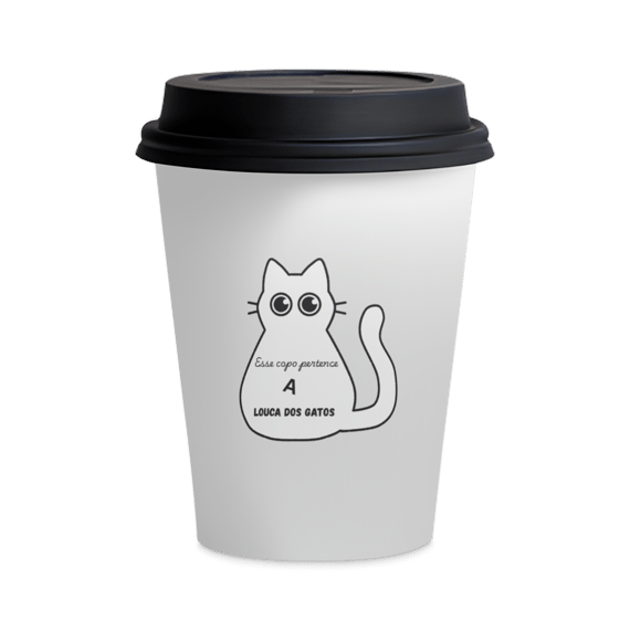Copo de Cerâmica Louca dos Gatos