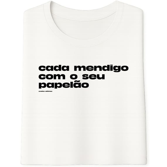 Camiseta Papelão Branca