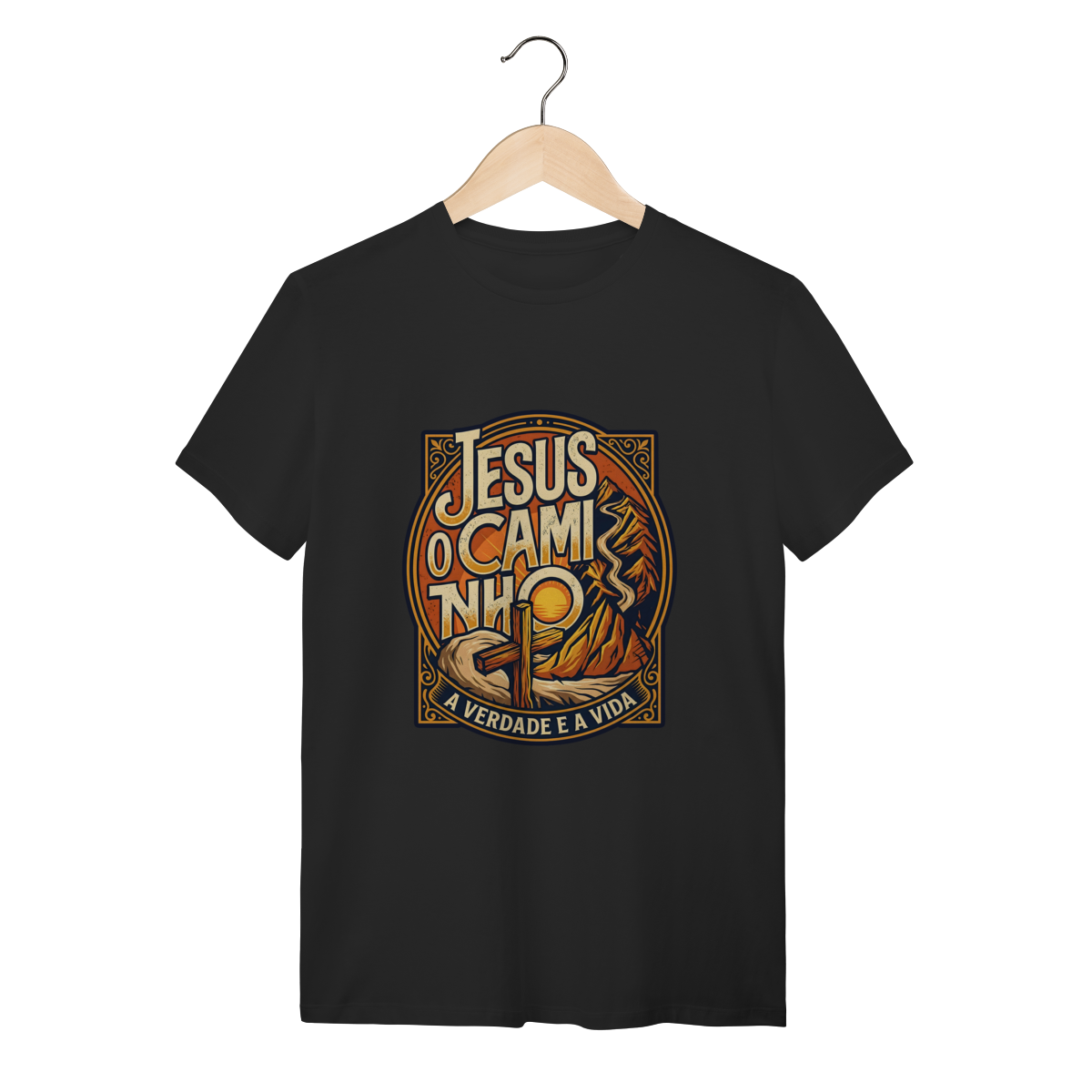 Nome do produto: Camiseta Quality - JESUS O CAMINHO A VERDADE E A VIDA