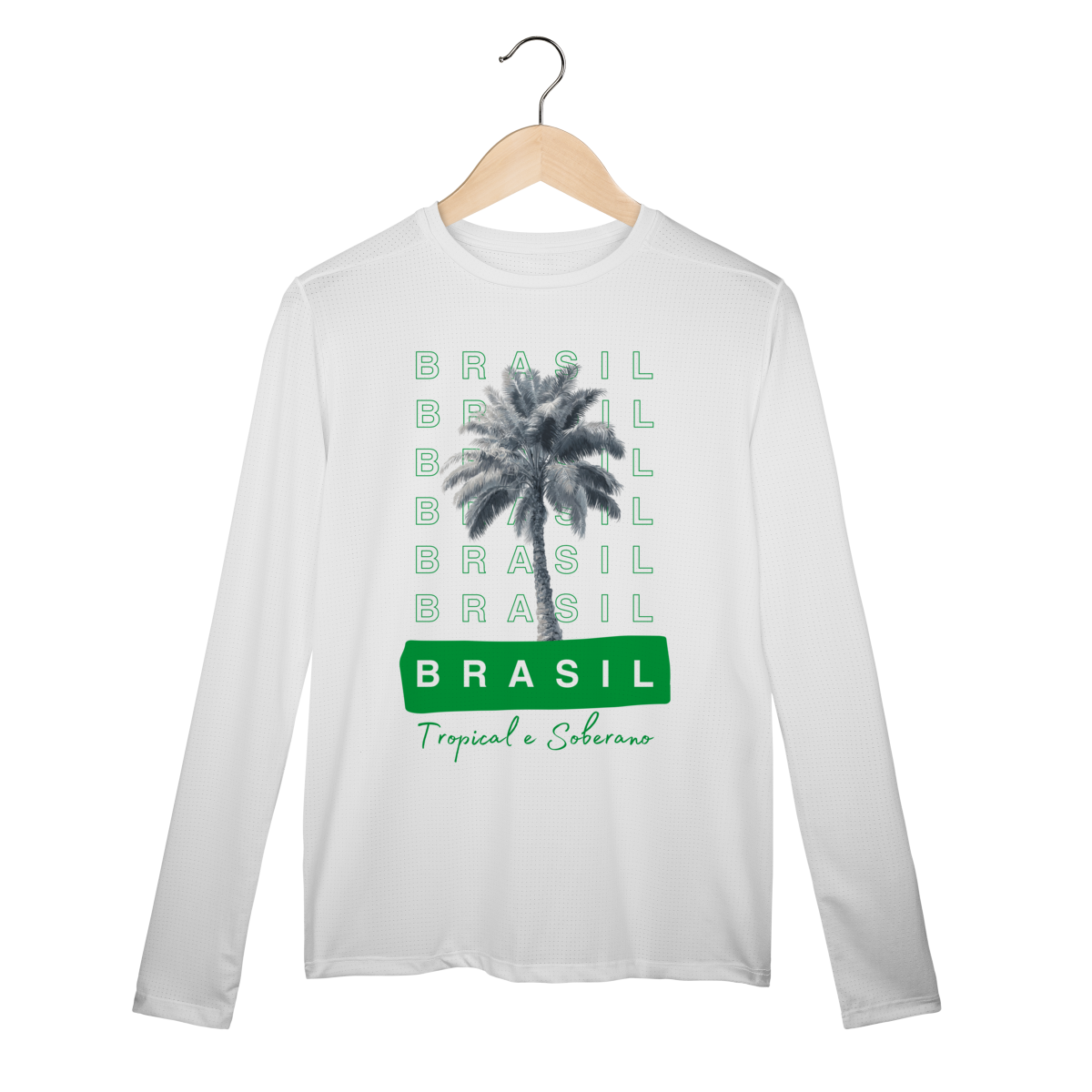 Dry UV manga longa BRASIL Tropical e Soberano - PALMEIRA
