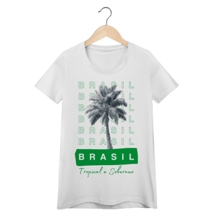 Nome do produto baby look BRASIL Tropical e Soberano - PALMEIRA