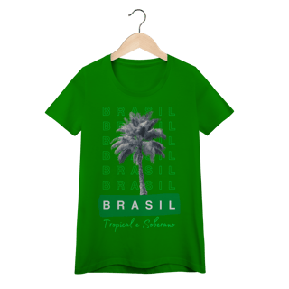 Nome do produto baby look BRASIL Tropical e Soberano - PALMEIRA