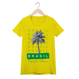 Nome do produto baby look BRASIL Tropical e Soberano - PALMEIRA