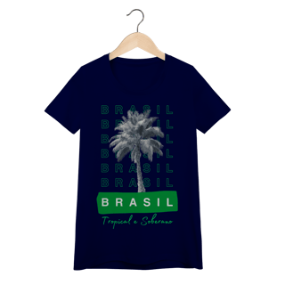 Nome do produto baby look BRASIL Tropical e Soberano - PALMEIRA