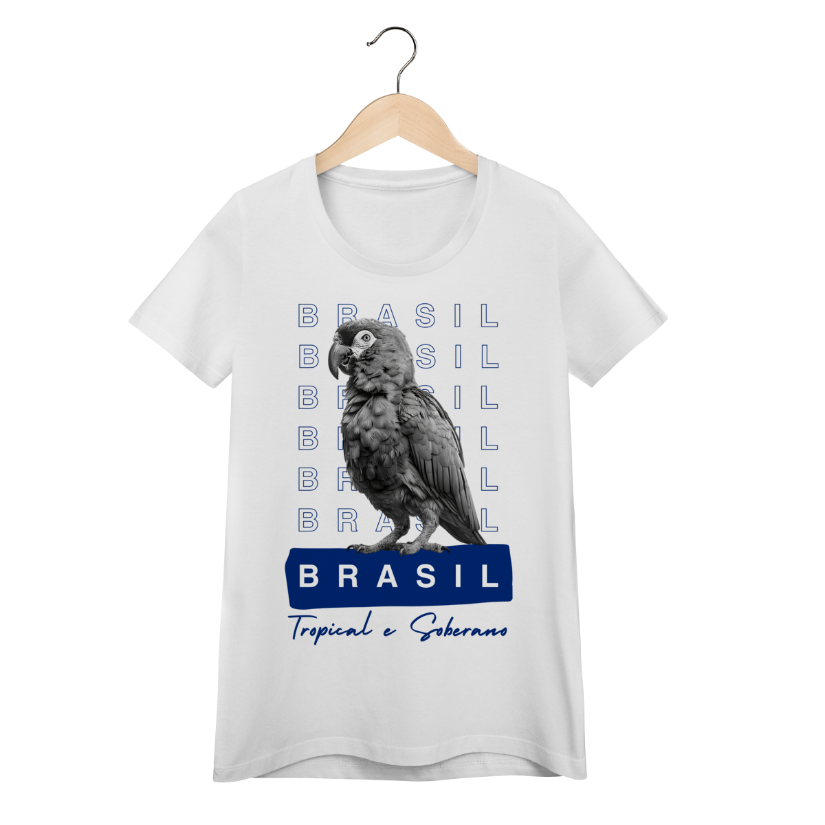 Nome do produto: baby look  BRASIL Tropical e Soberano - PAPAGAIO