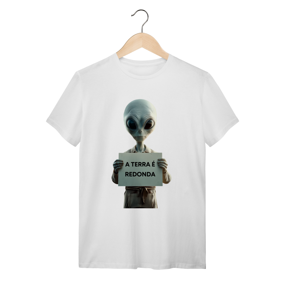 Nome do produto: camiseta  A TERRA É REDONDA