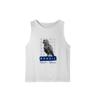 Nome do produto regata masculina  BRASIL Tropical e Soberano - PAPAGAIO (sport Dry UV)