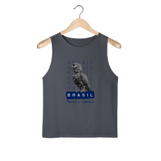 Nome do produto regata masculina  BRASIL Tropical e Soberano - PAPAGAIO (sport Dry UV)