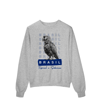 Nome do produto moletom BRASIL Tropical e Soberano - PAPAGAIO