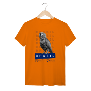 Nome do produto camiseta  BRASIL Tropical e Soberano - PAPAGAIO