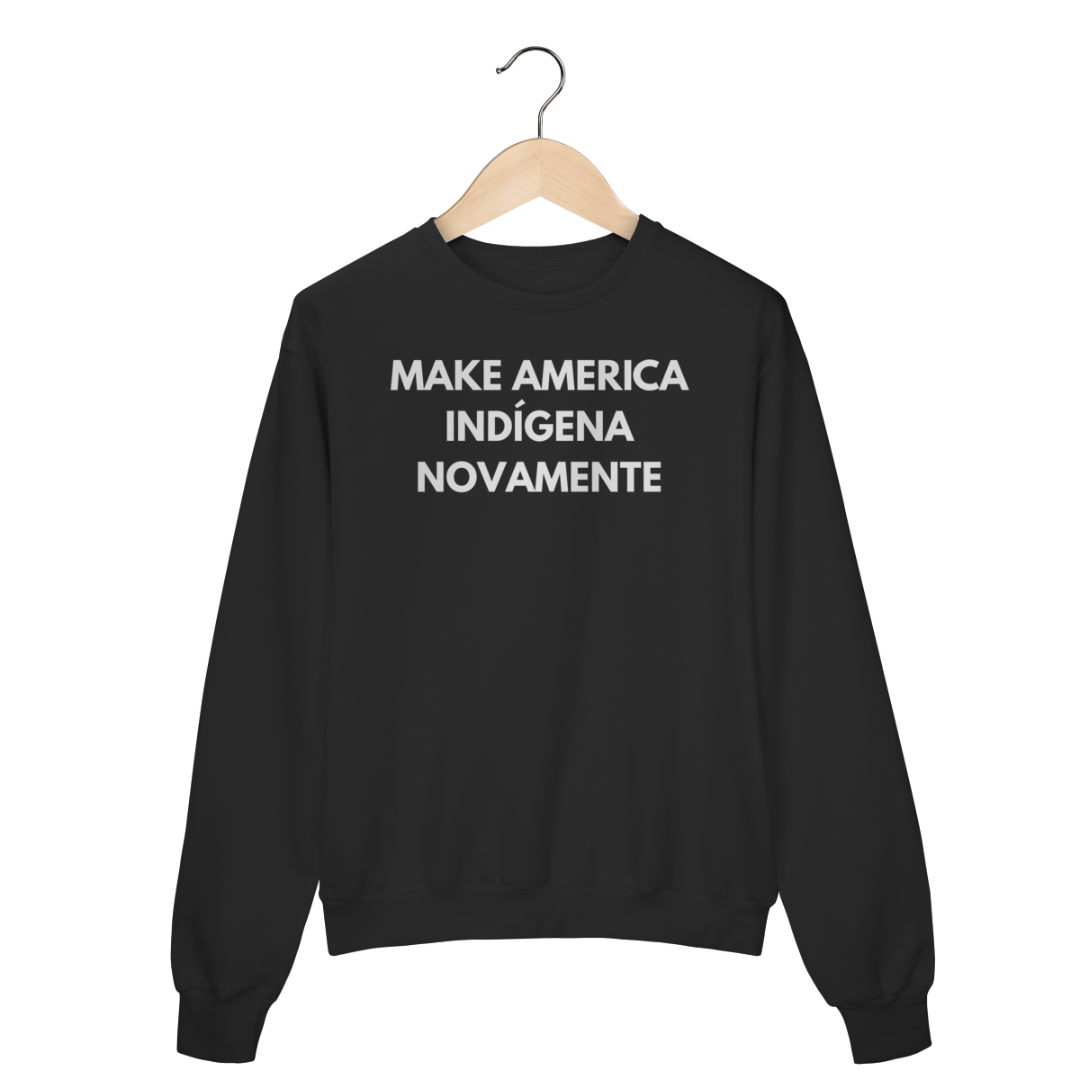 Nome do produto: moletom MAKE AMERICA INDÍGENA NOVAMENTE