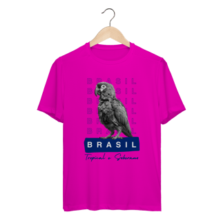 Nome do produto camiseta sport Dry UV BRASIL Tropical e Soberano - PAPAGAIO