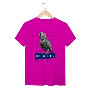 Nome do produto camiseta  BRASIL Tropical e Soberano - PAPAGAIO