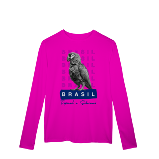 Nome do produto Dry UV manga longa BRASIL Tropical e Soberano - PAPAGAIO