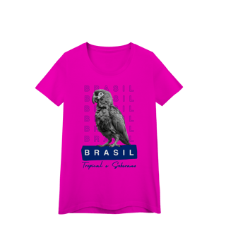 Nome do produto baby look  BRASIL Tropical e Soberano - PAPAGAIO
