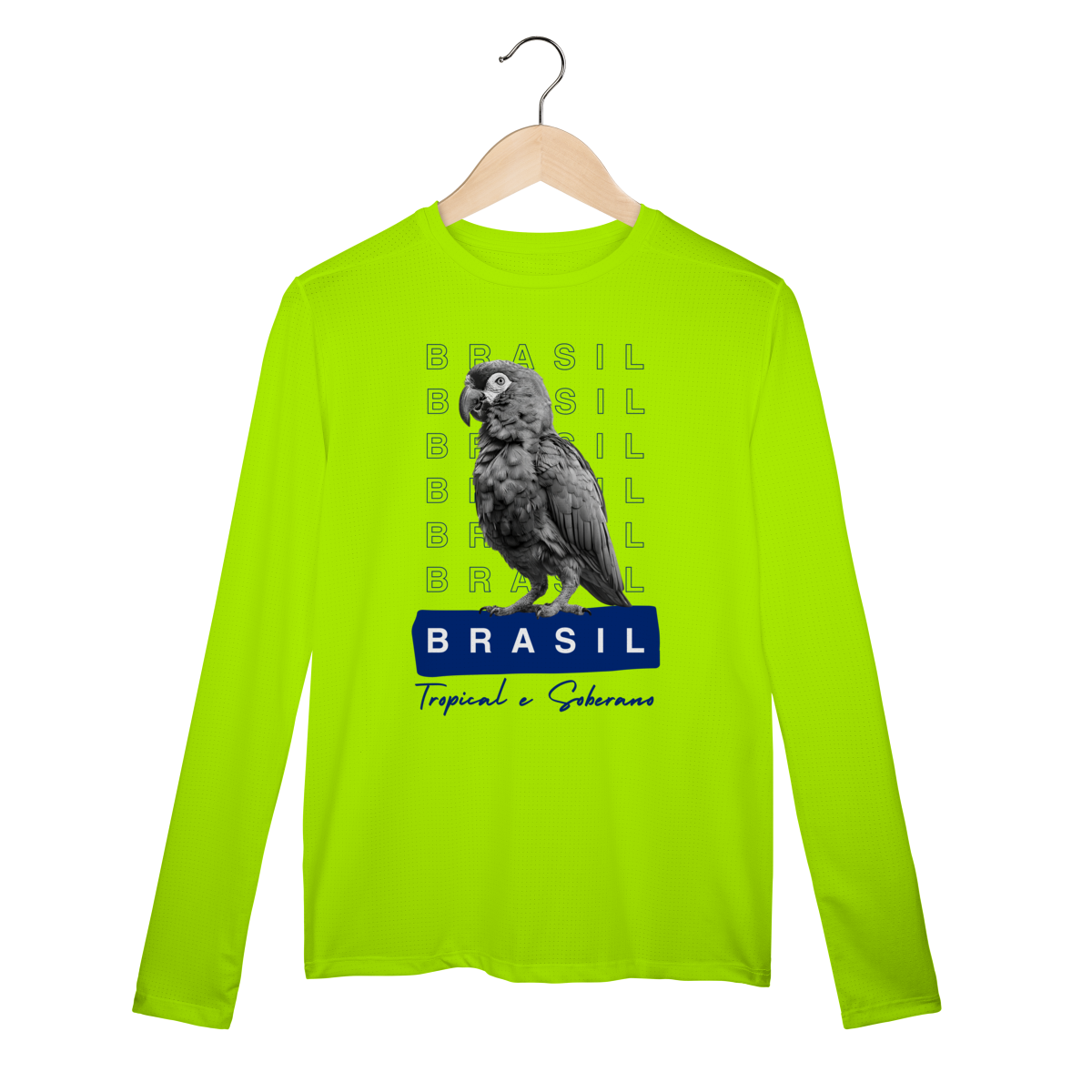 Nome do produto: Dry UV manga longa BRASIL Tropical e Soberano - PAPAGAIO
