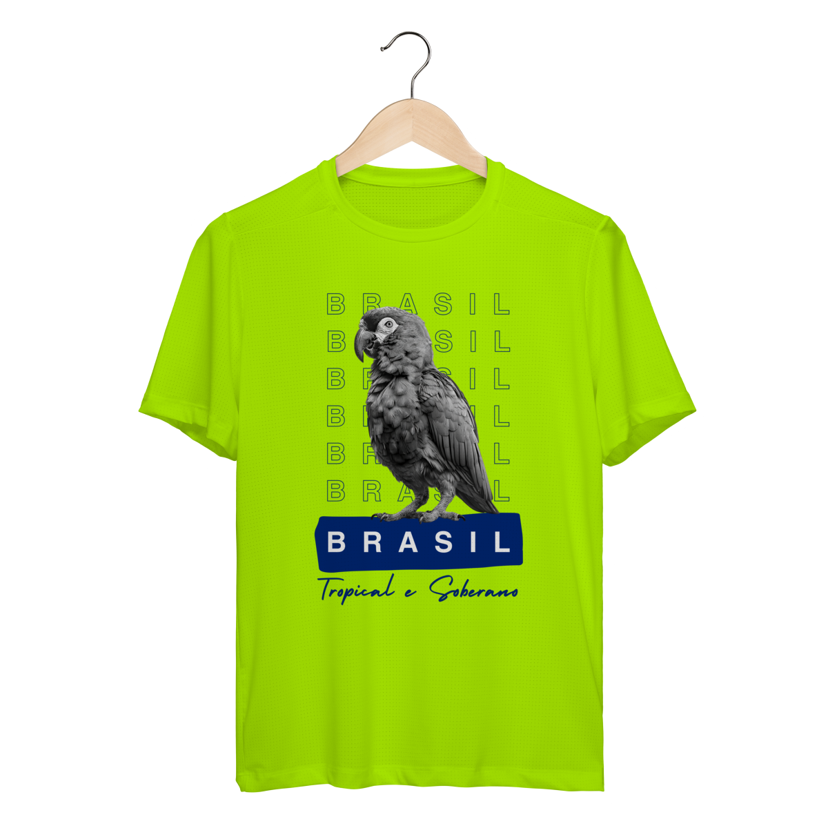Nome do produto: camiseta sport Dry UV BRASIL Tropical e Soberano - PAPAGAIO