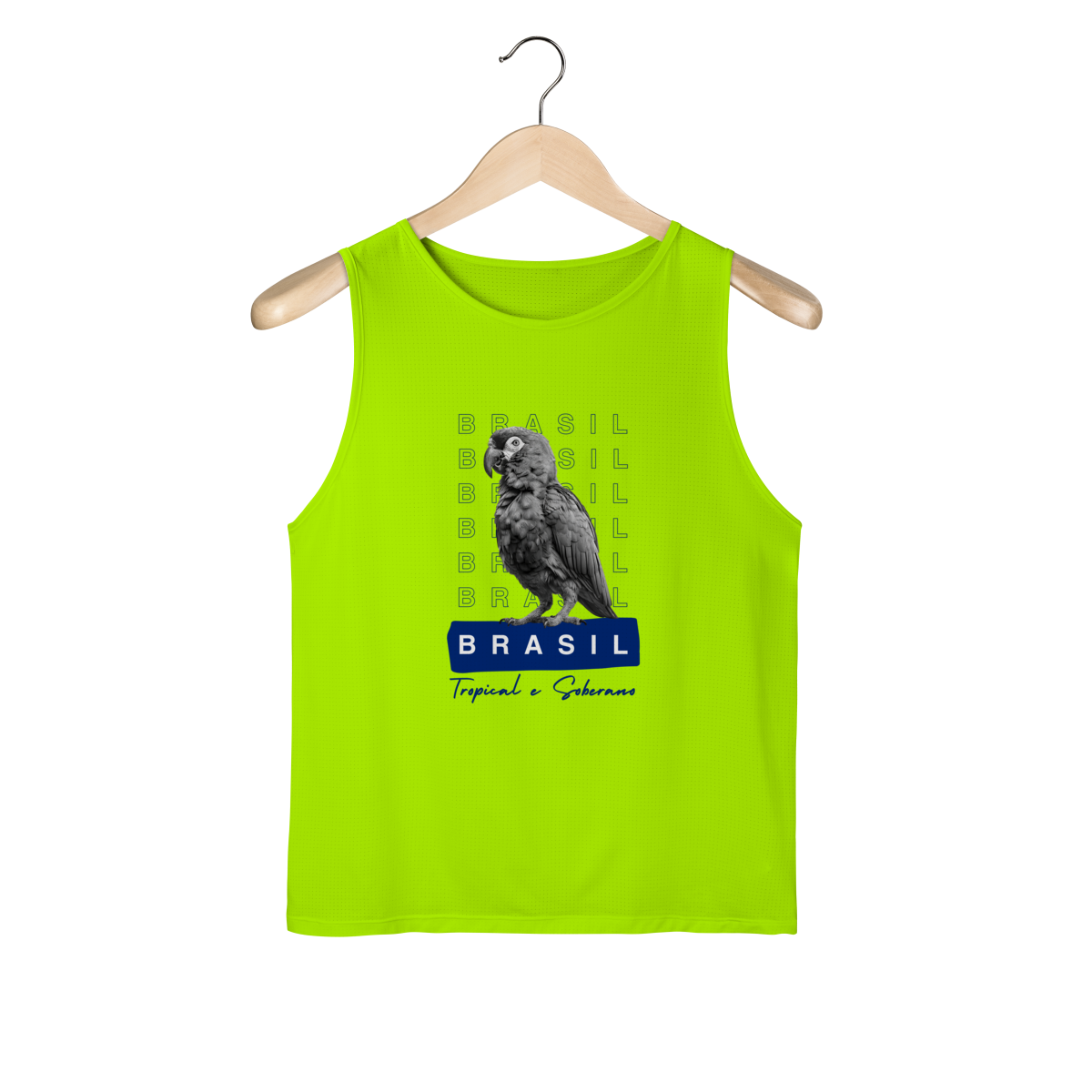 Nome do produto: regata masculina  BRASIL Tropical e Soberano - PAPAGAIO (sport Dry UV)