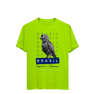 Nome do produto camiseta sport Dry UV BRASIL Tropical e Soberano - PAPAGAIO