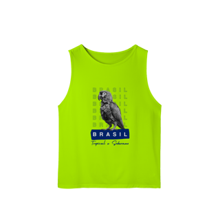 Nome do produto regata masculina  BRASIL Tropical e Soberano - PAPAGAIO (sport Dry UV)