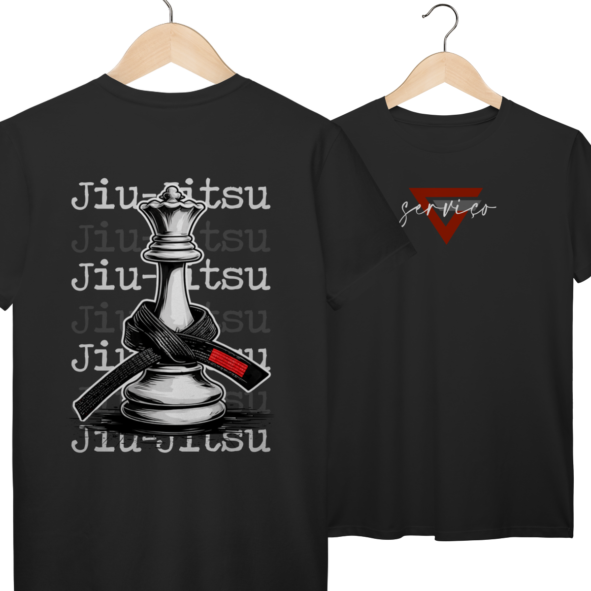 Camiseta algodão - Faixa Preta